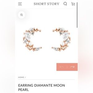 Diamanté Moon Earrings